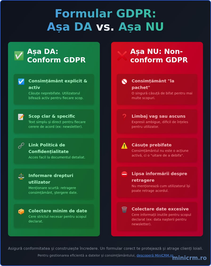 Formular GDPR: Ghid Complet pentru Colectarea Legală a Datelor în 2025