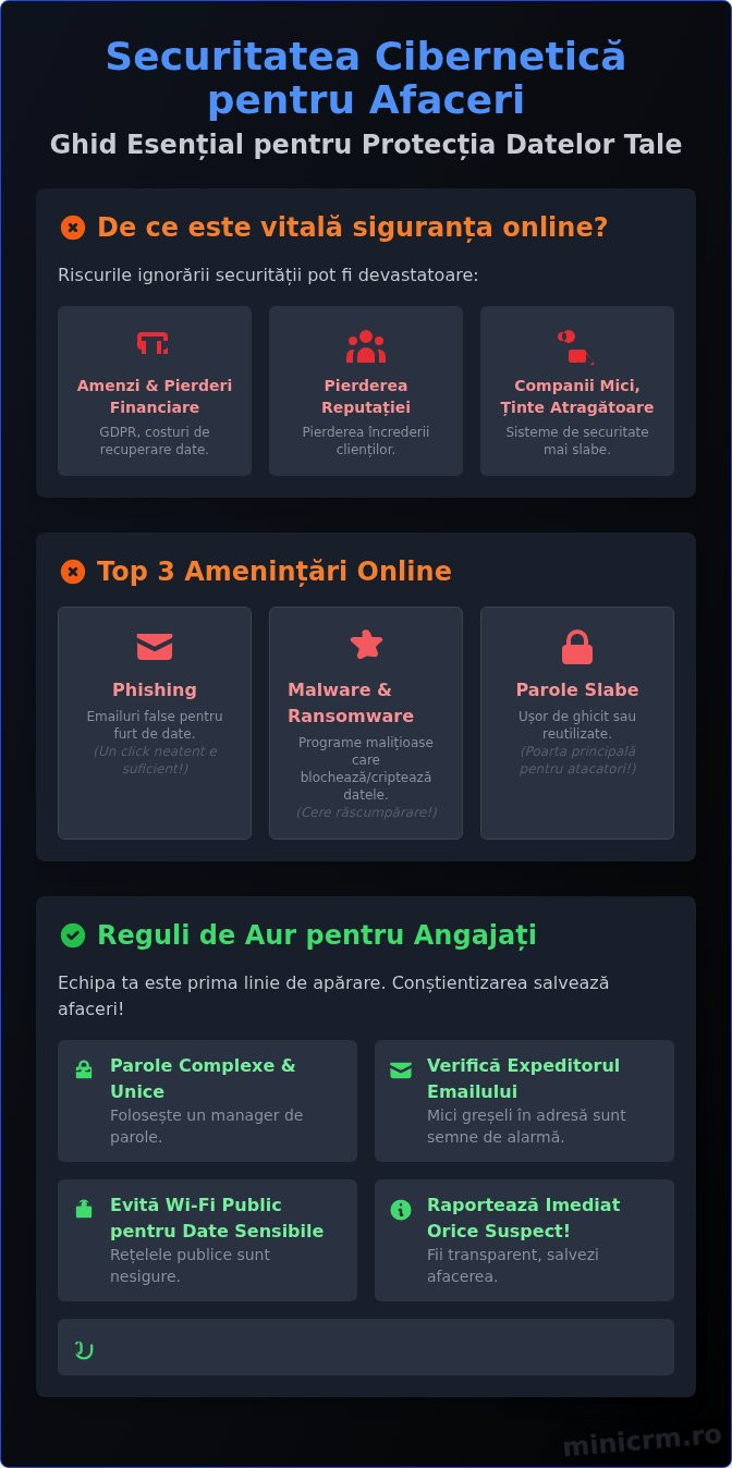 Siguranța pe internet: Ghid esențial pentru protecția afacerii tale