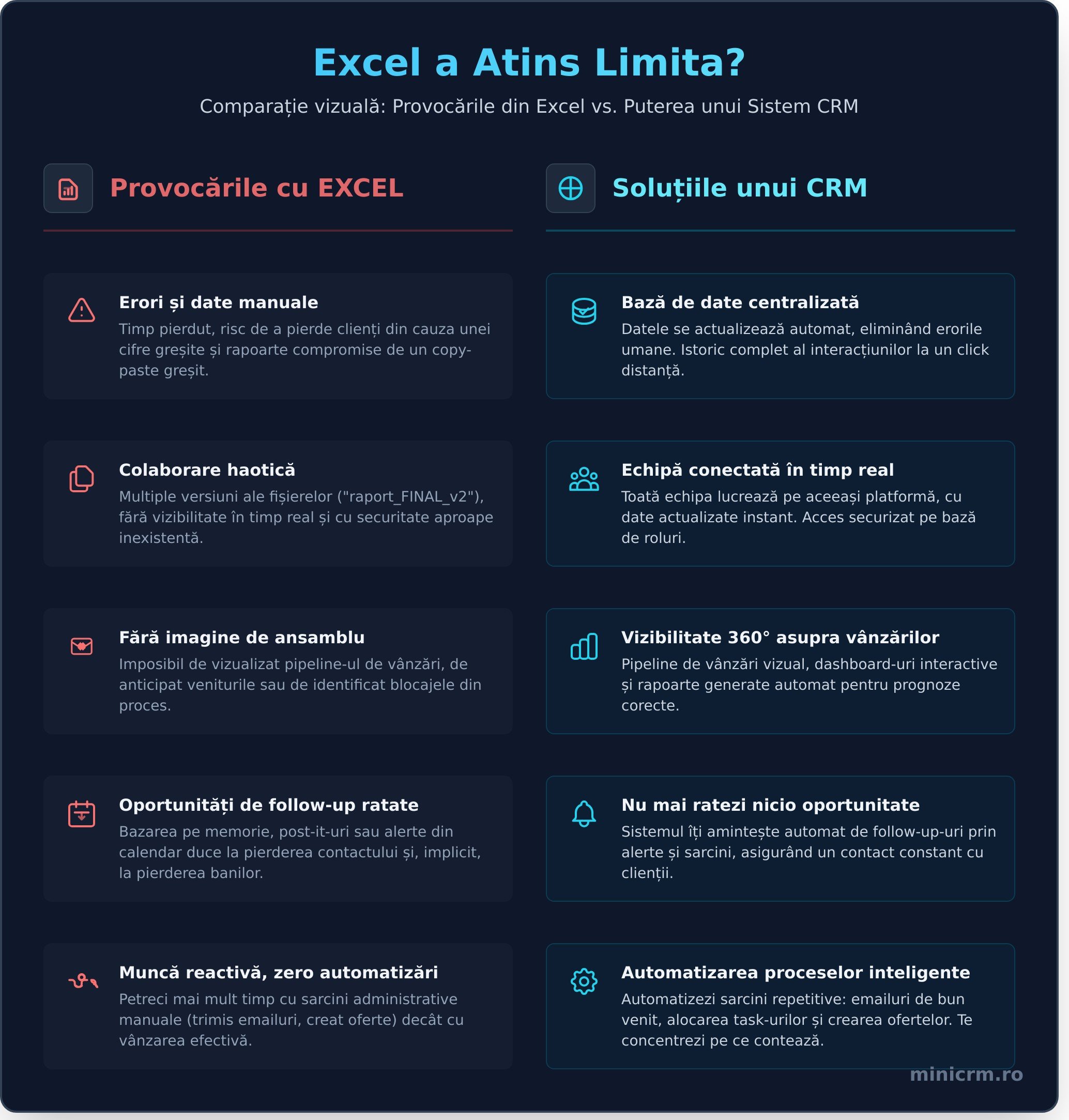 Alternativa CRM la Excel: Când și De Ce Să Faci Trecerea