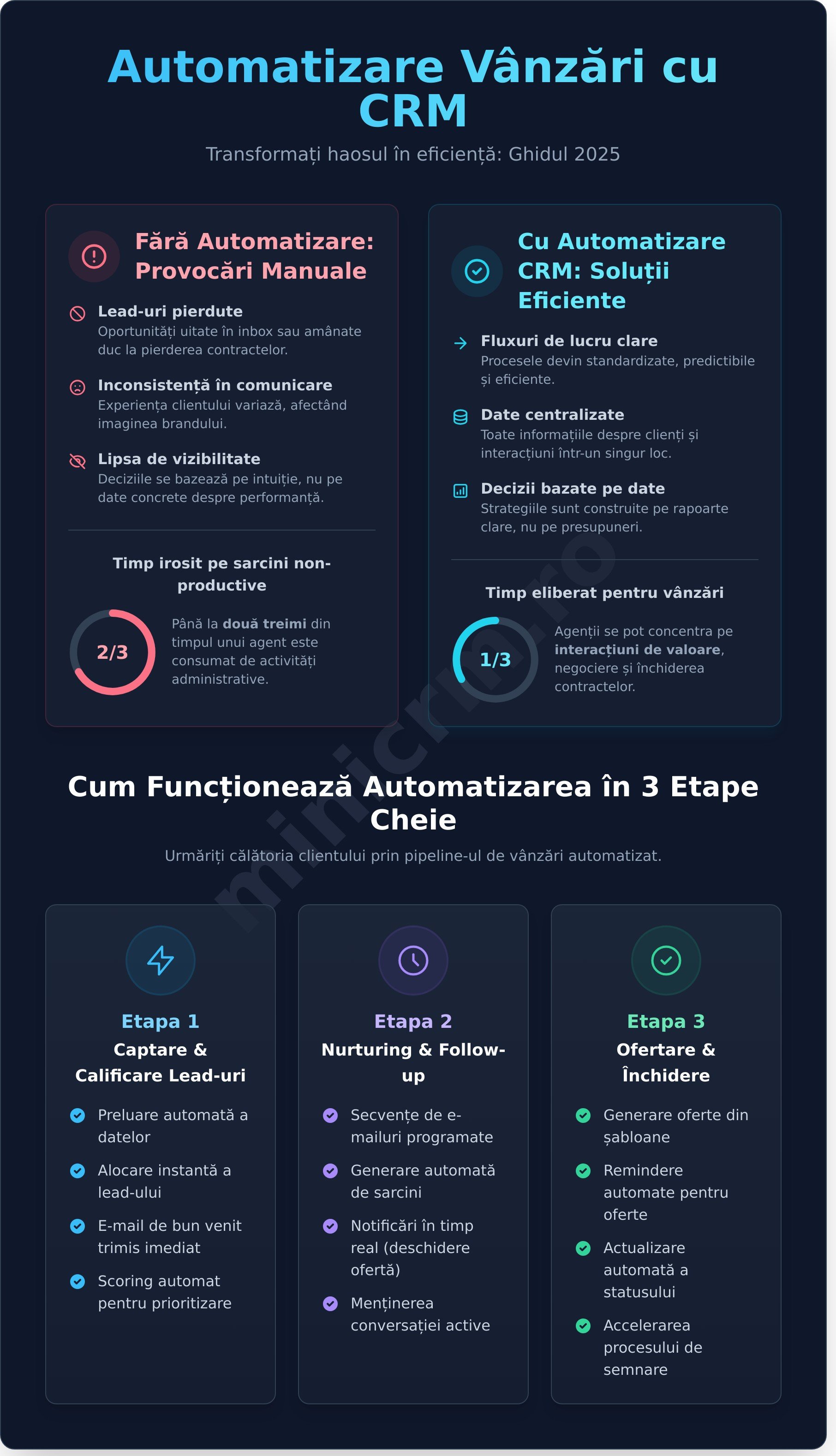 Automatizare vânzări cu CRM: Ghidul Complet pentru Eficiență în 2026