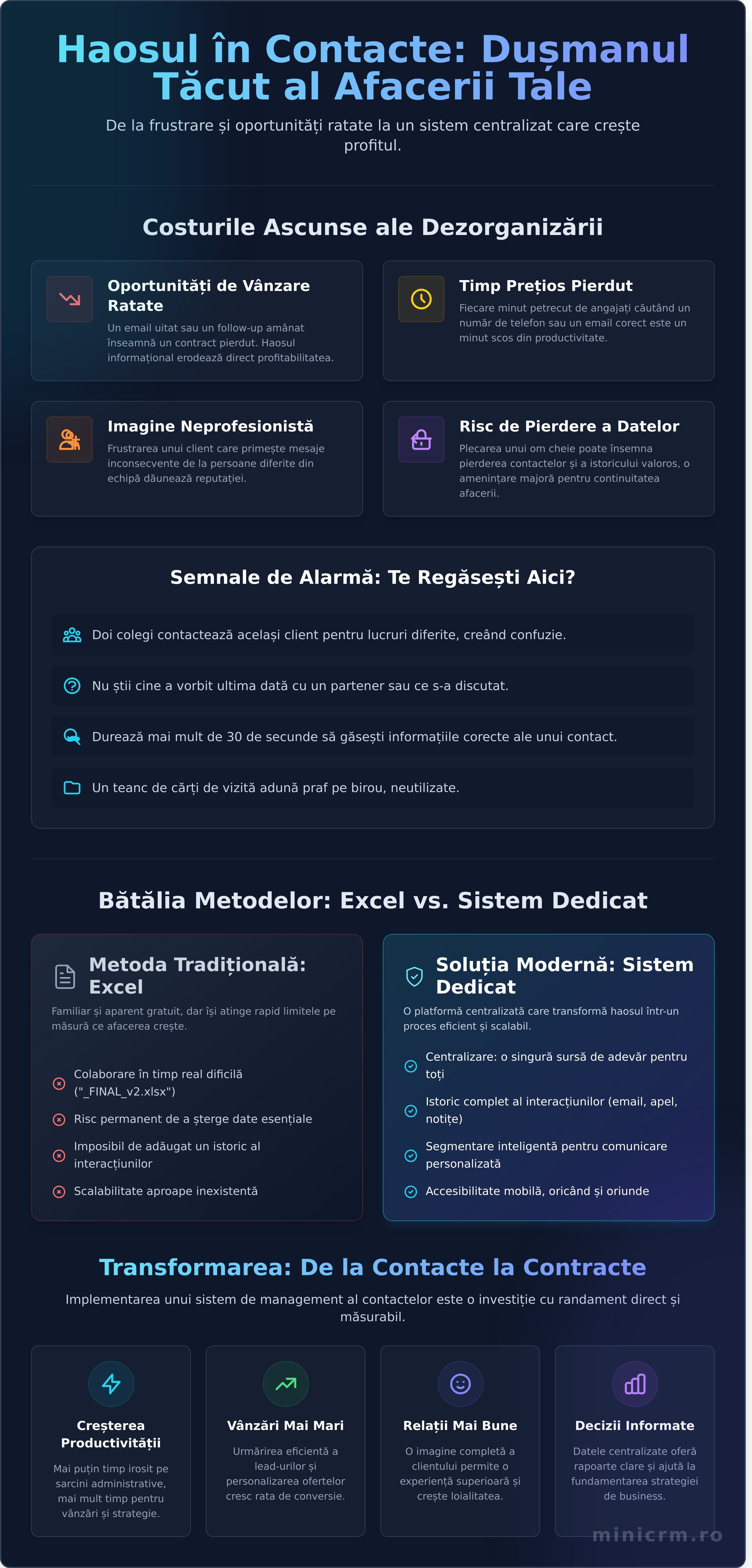 Contactele nu se gestionează, se sistematizează