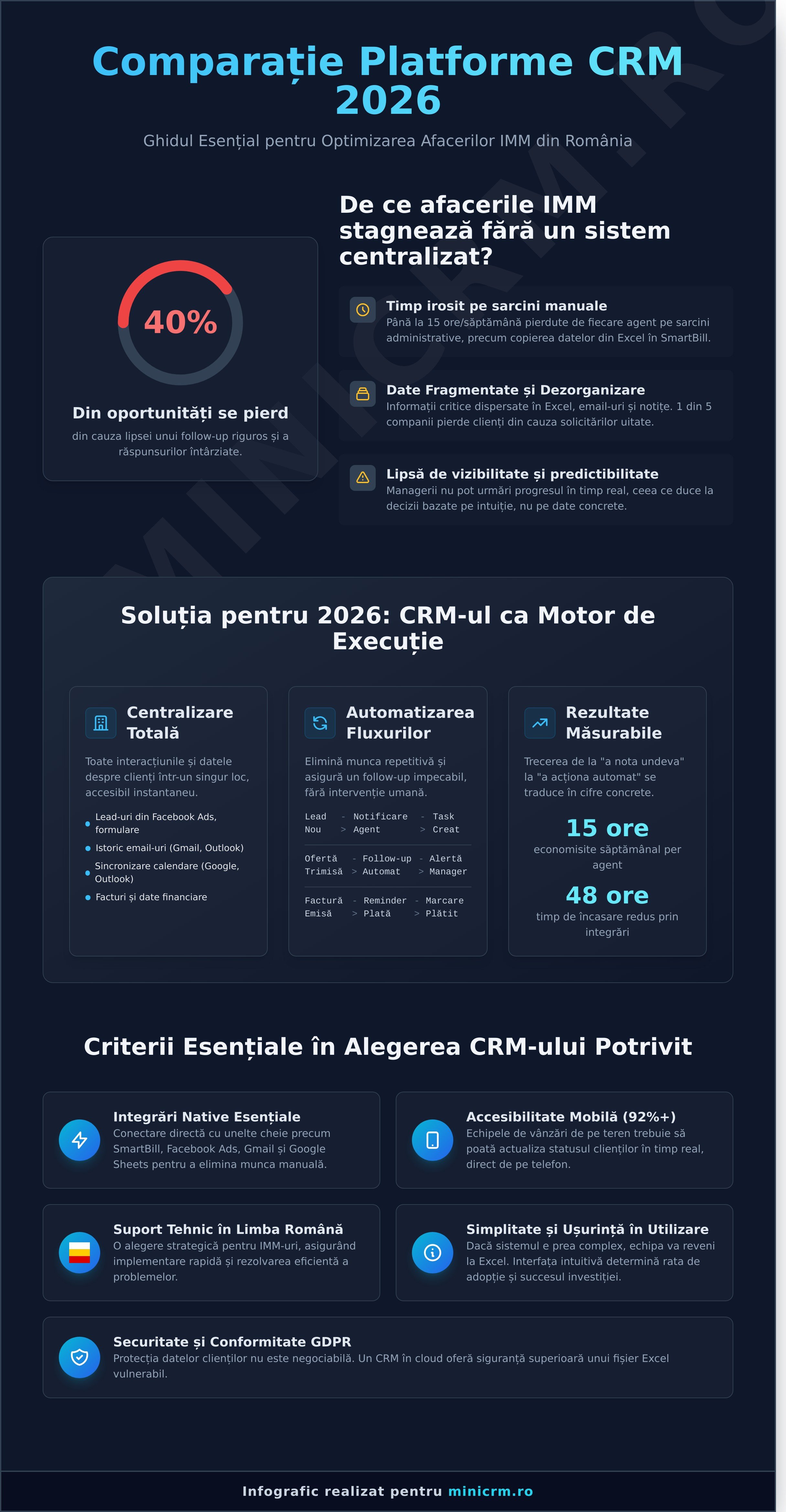 Comparație de platforme CRM: Ghidul complet pentru IMM-uri