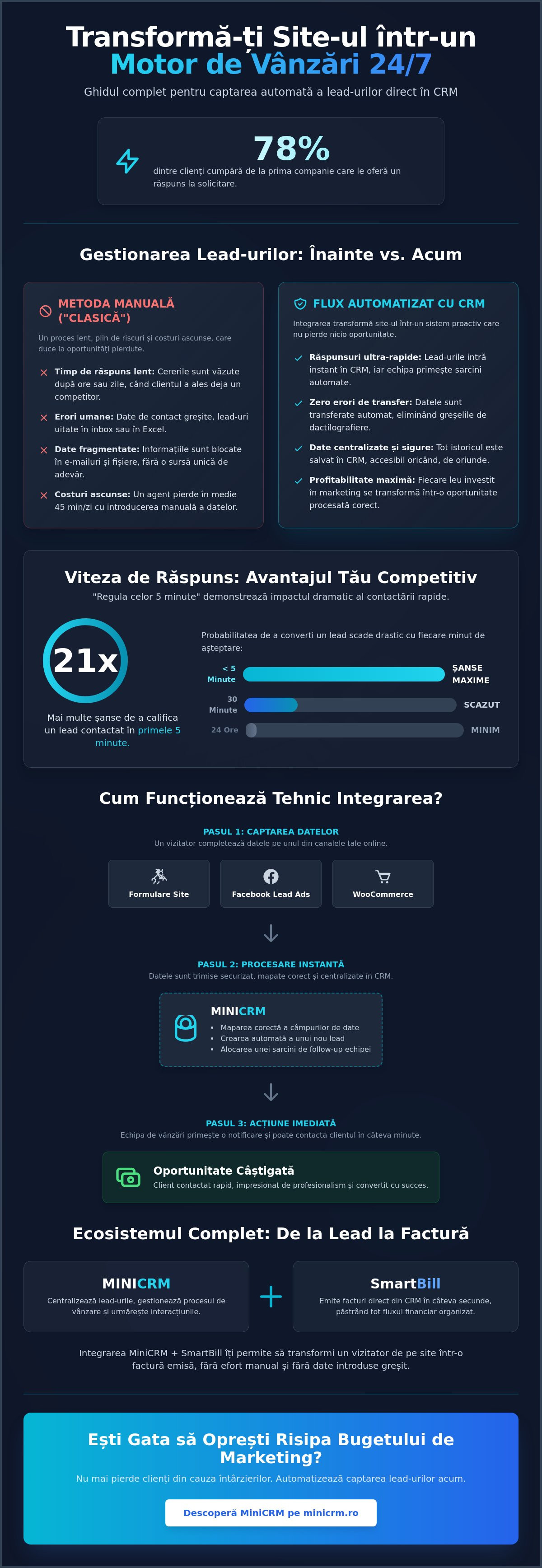 Captare de leaduri de pe site in CRM: Ghid complet pentru automatizarea vânzărilor