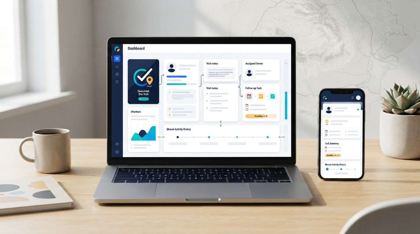 CRM pentru companii cu echipe de teren: cum oprește managerul introducerea repetată a datelor